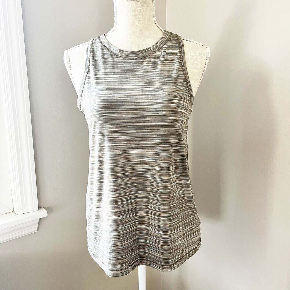 Athleta Brown Striped Tank